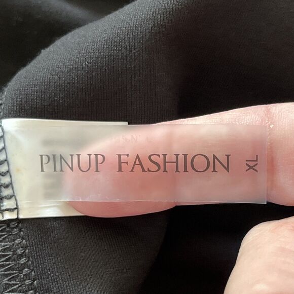 Pinup Couture Dress Women's XL Black Sheath Wiggle Rockabilly Retro NWT - Picture 10 of 16